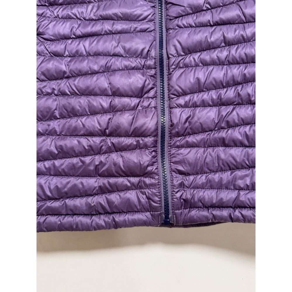 LL Bean Jacket 850 Down Puffer Downtek hooded pertex Quantum women S Reg Purple - Picture 4 of 10